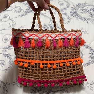Handwoven Multicolor Tote Bag